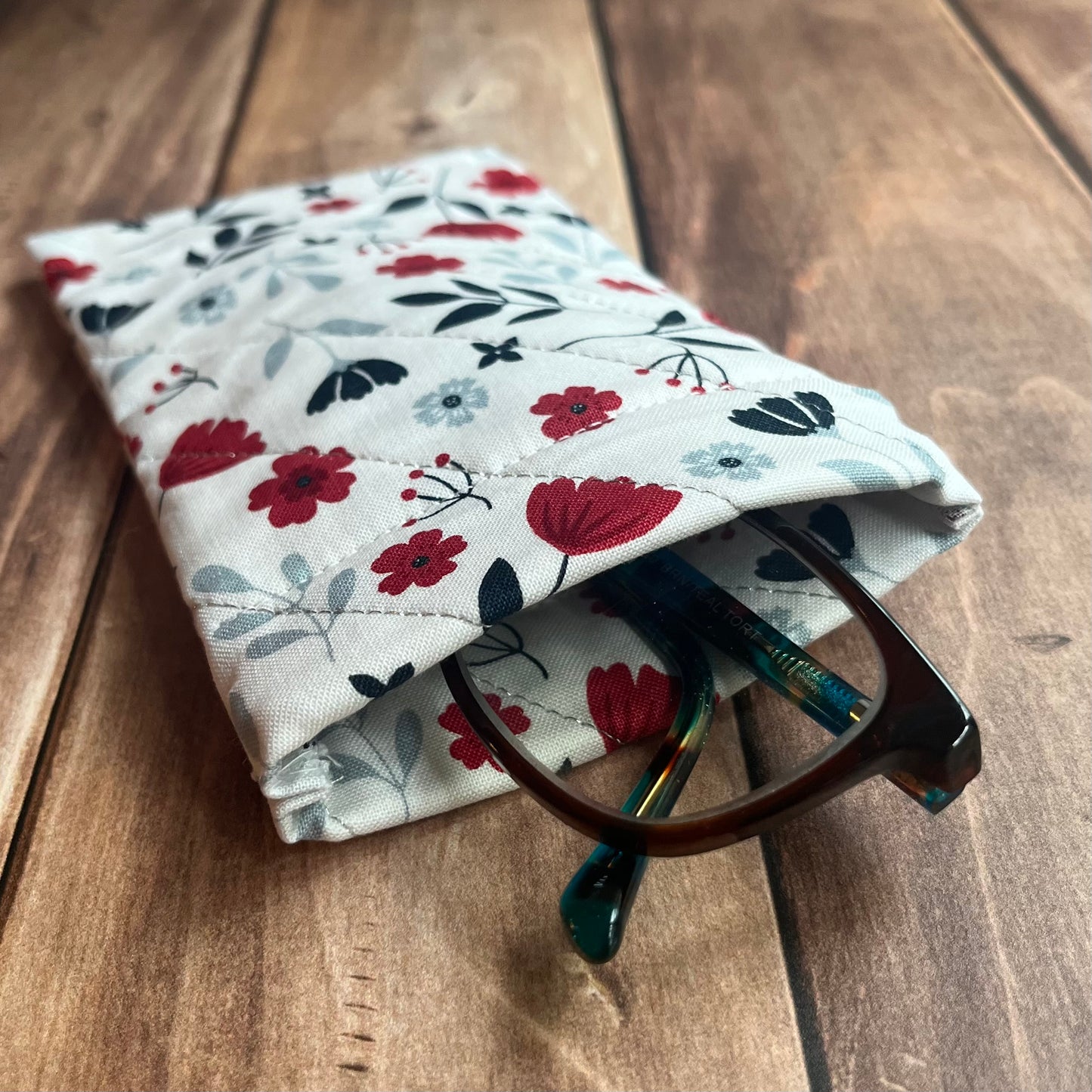 Glasses Case - Americana White Floral