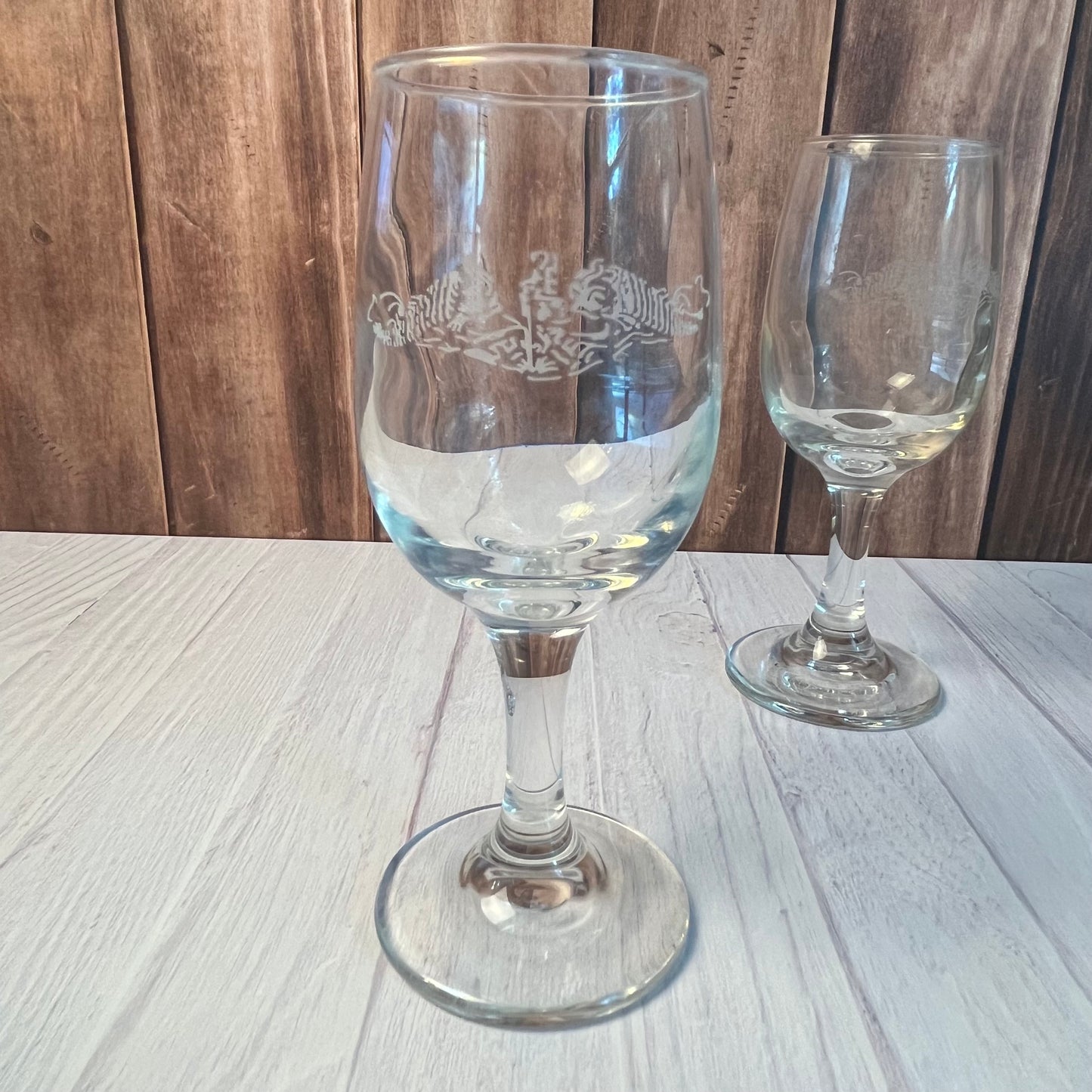 Set of Six Submarine Dolphin Wine Glasses