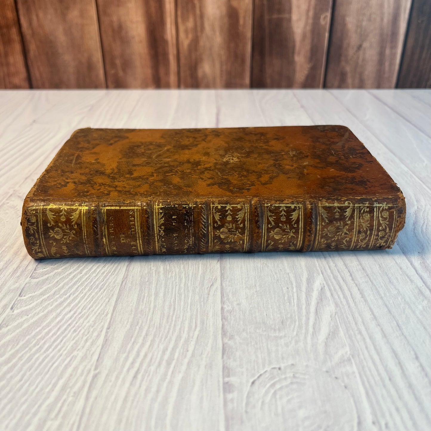 Antique French Book - Letters to Voltair