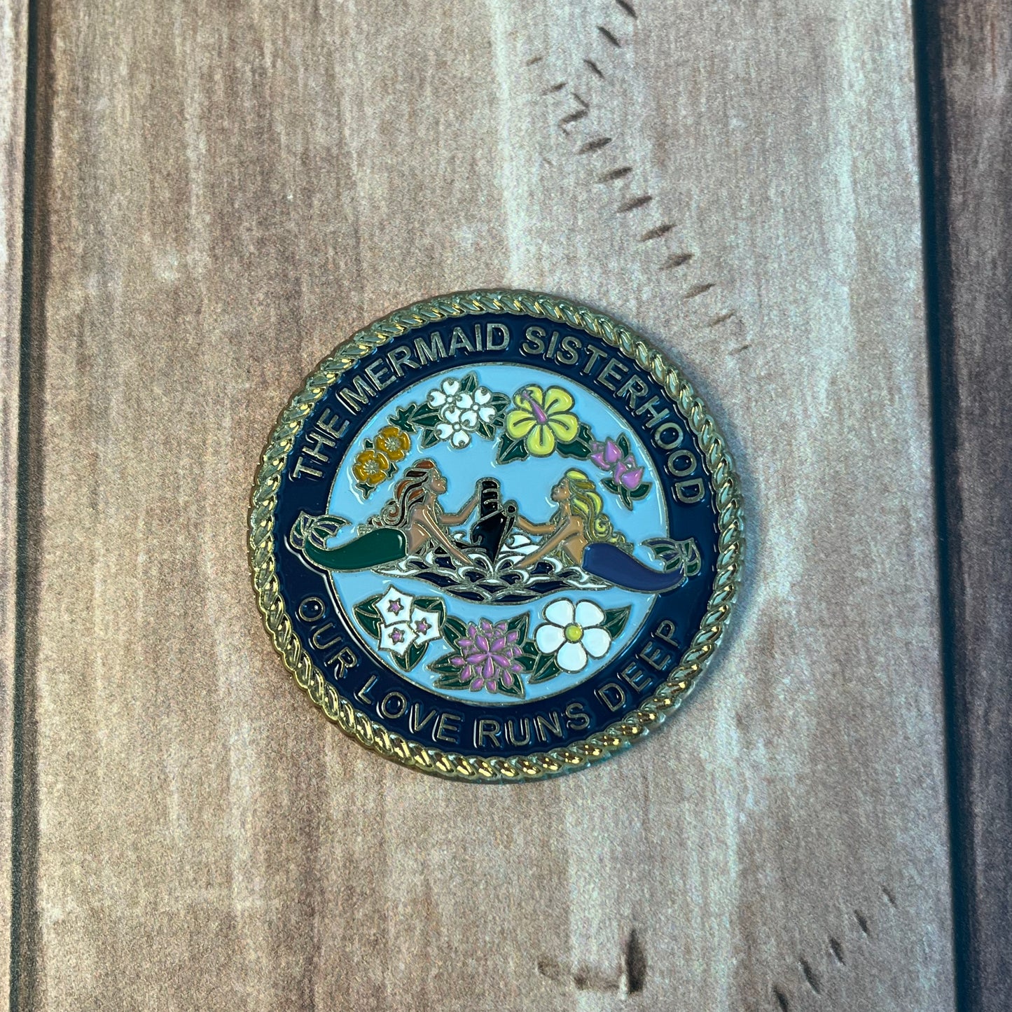 Mermaid Sisterhood Challenge Coin