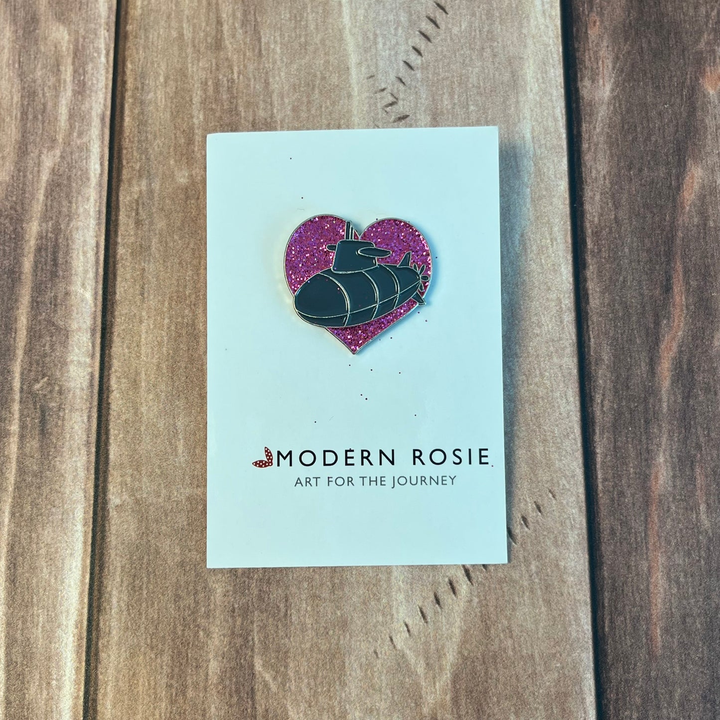 Submarine Heart Enamel Pin