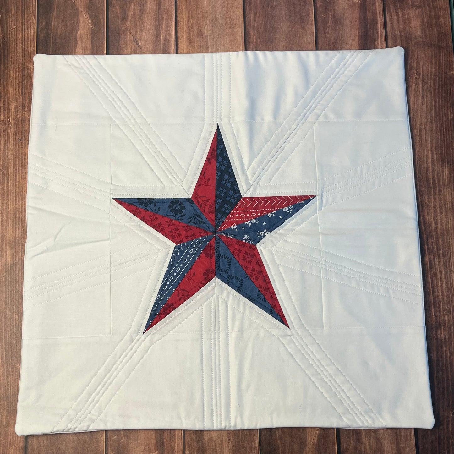 Quilted Throw Pillow - Americana Star (2)