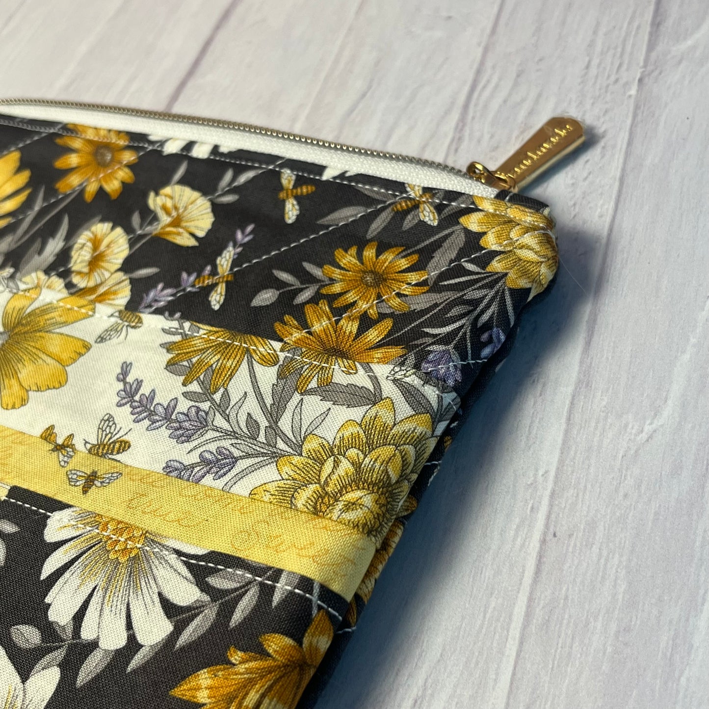 Kindle Sleeve - Bees in the Lavender (wide darker version)