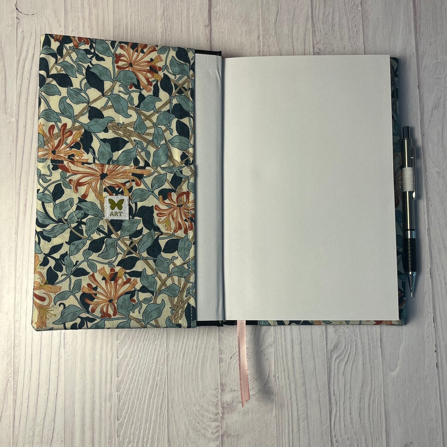 Fabric Covered Sketchbook - Honeysuckle Vintage