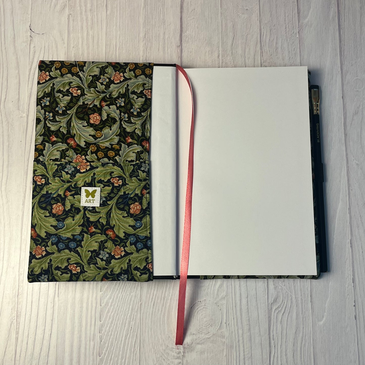 Fabric Covered Sketchbook - Midnight Garden Coffee