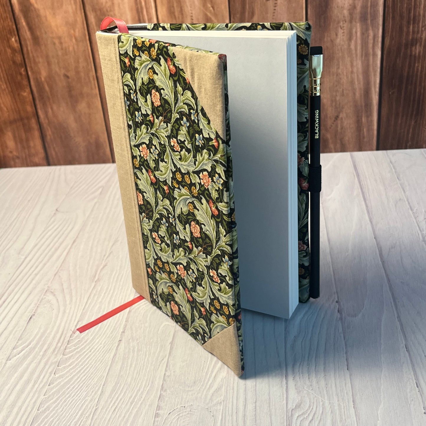 Fabric Covered Sketchbook - Midnight Garden Coffee