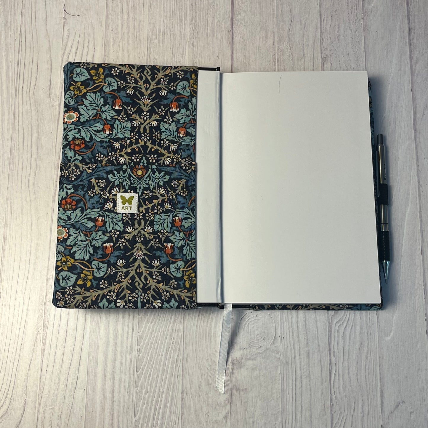 Fabric Covered Sketchbook - Vintage Garden Teal