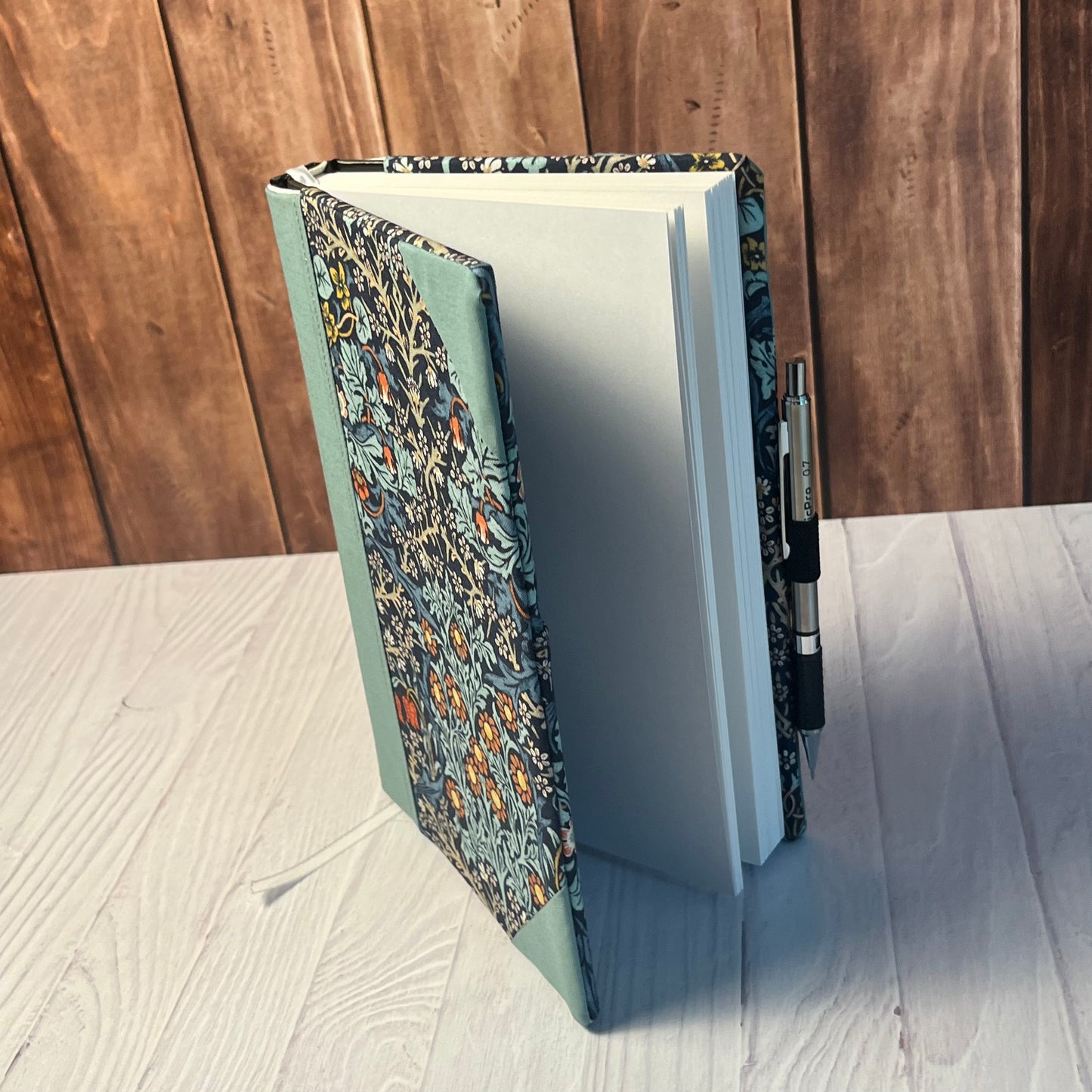 Fabric Covered Sketchbook - Vintage Garden Teal