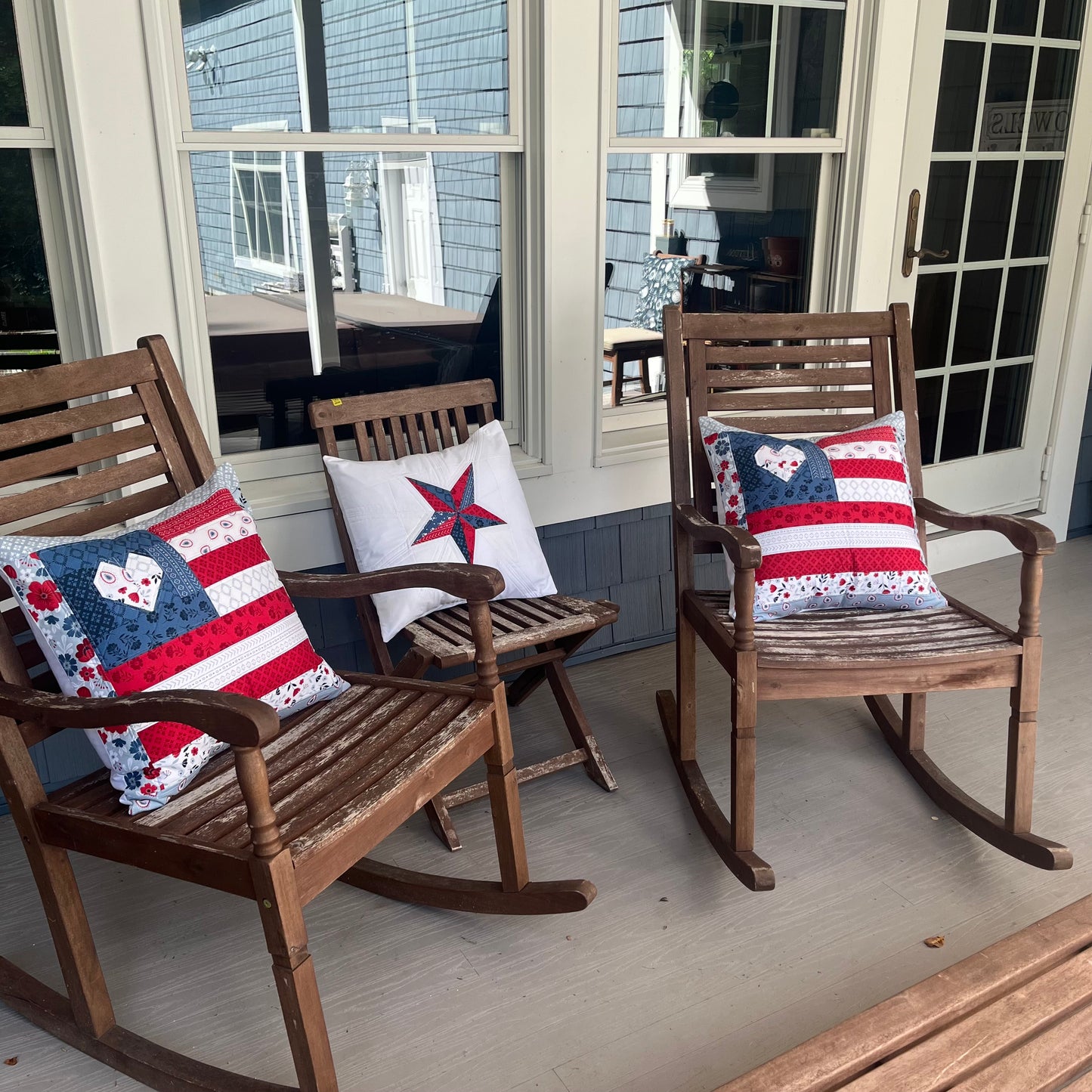 Quilted Throw Pillow - Americana Star (2)