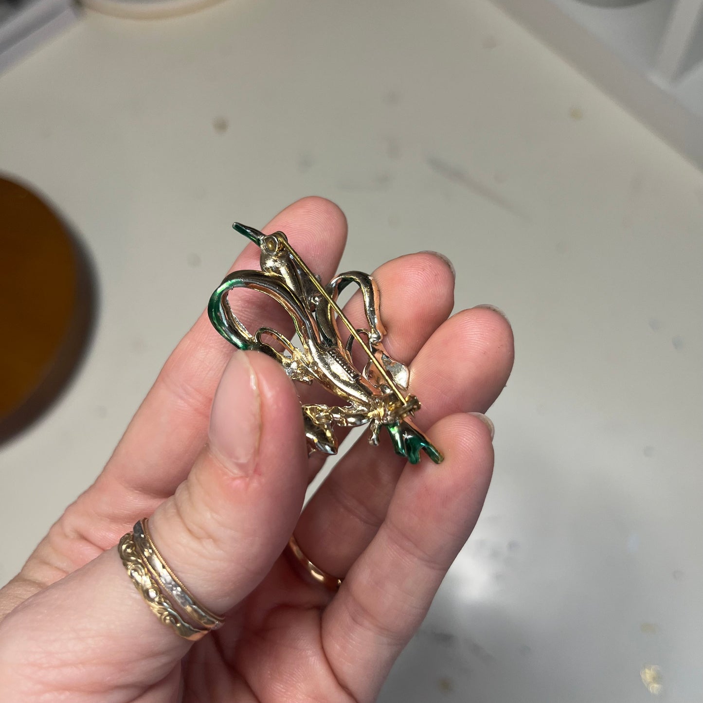 Vintage 1950s Snowdrop Brooch
