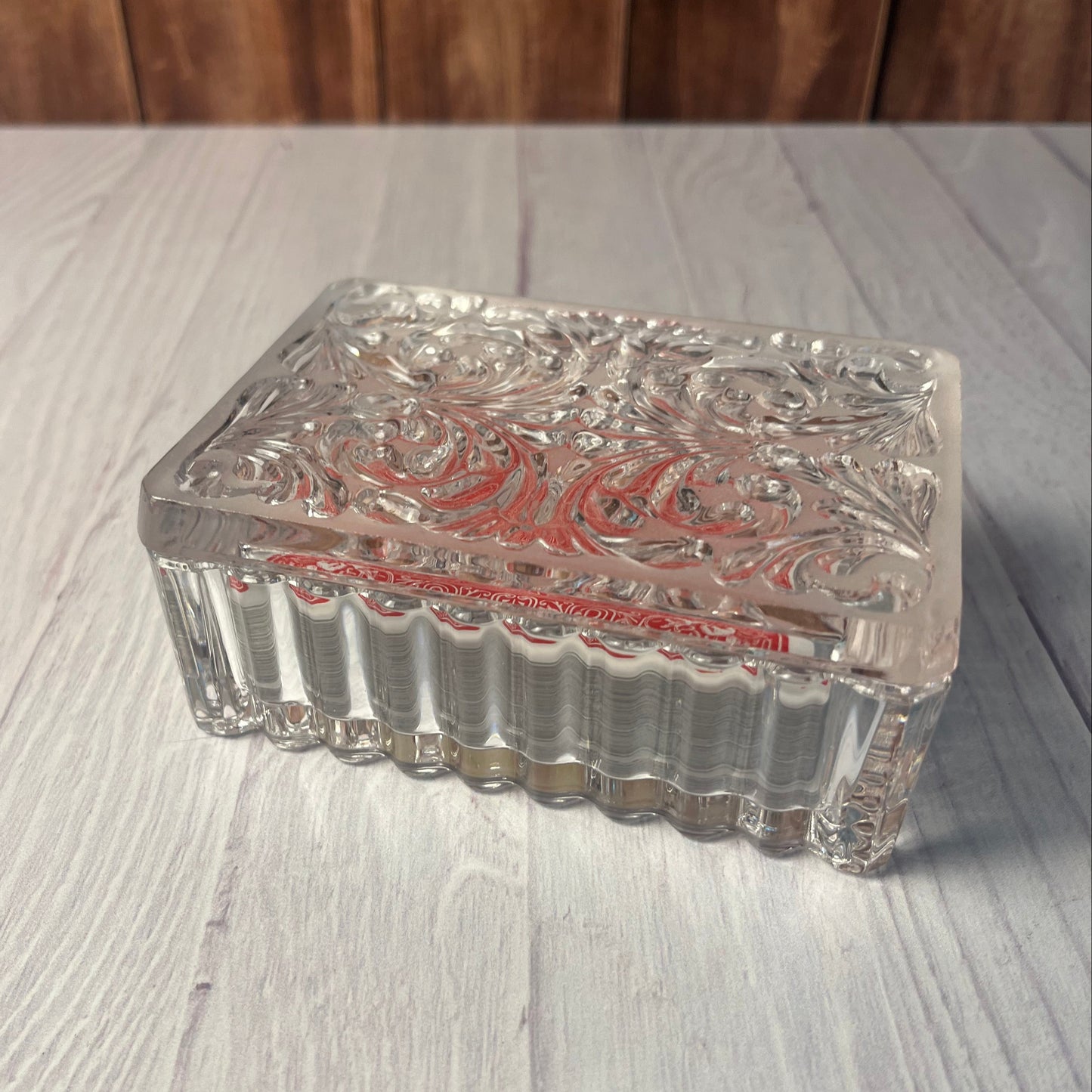 Vintage Crystal playing card box