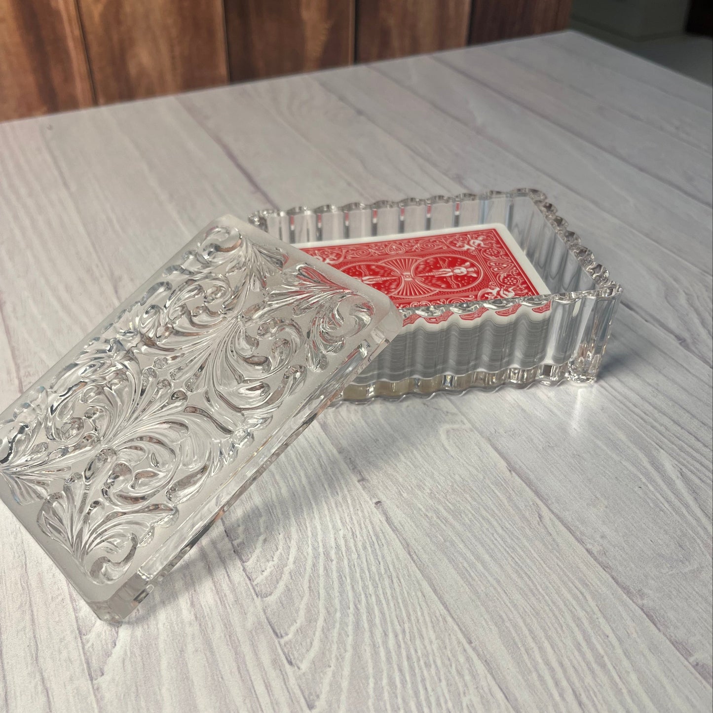 Vintage Crystal playing card box