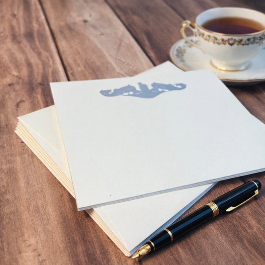 Silver Foil Dolphin Insignia Stationery Set