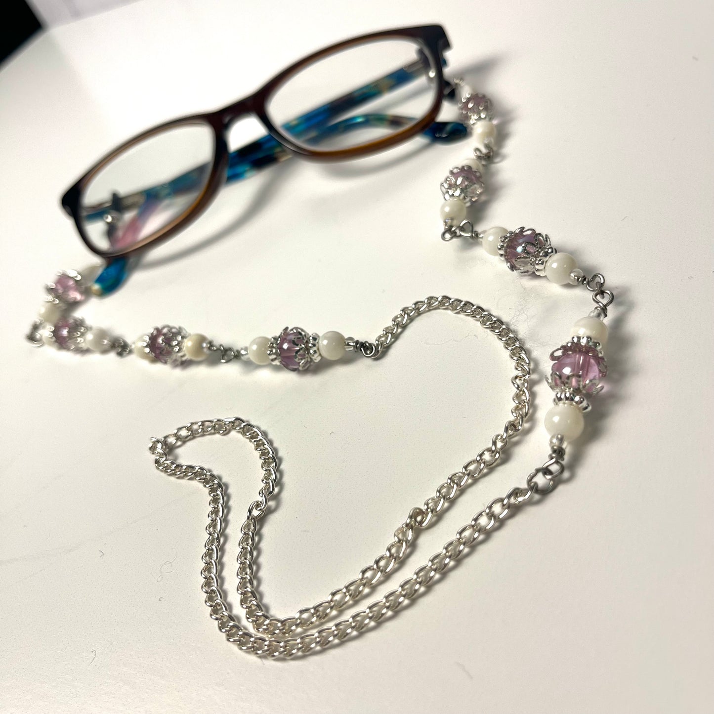 Blush and Pearl Glasses Chain