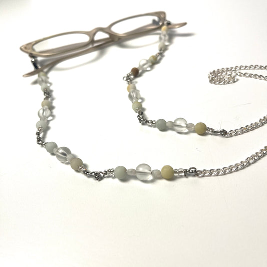 Sea Glass Serenity Beaded Glasses Chain