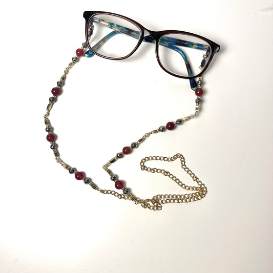Red and Flower Glasses Chain