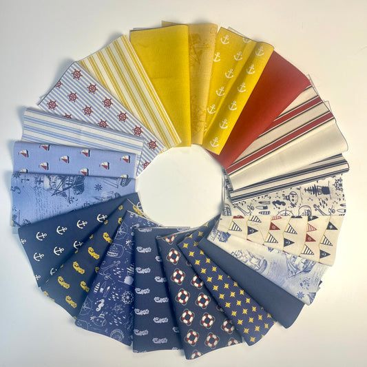 Vintage Nautical Fat Quarter Bundle – 24 Pieces