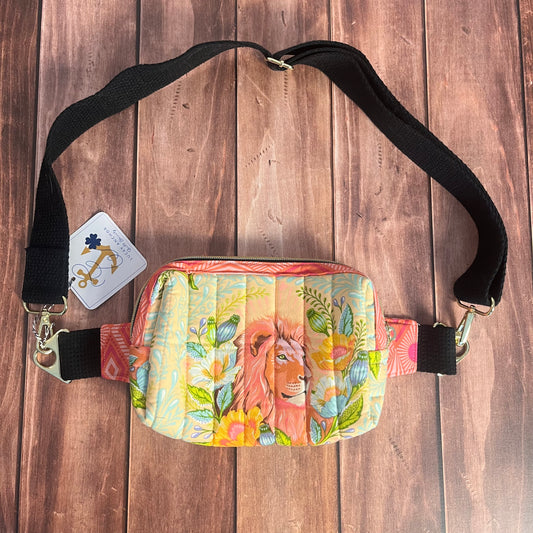 Quilted Fanny Pack - Bold Lion