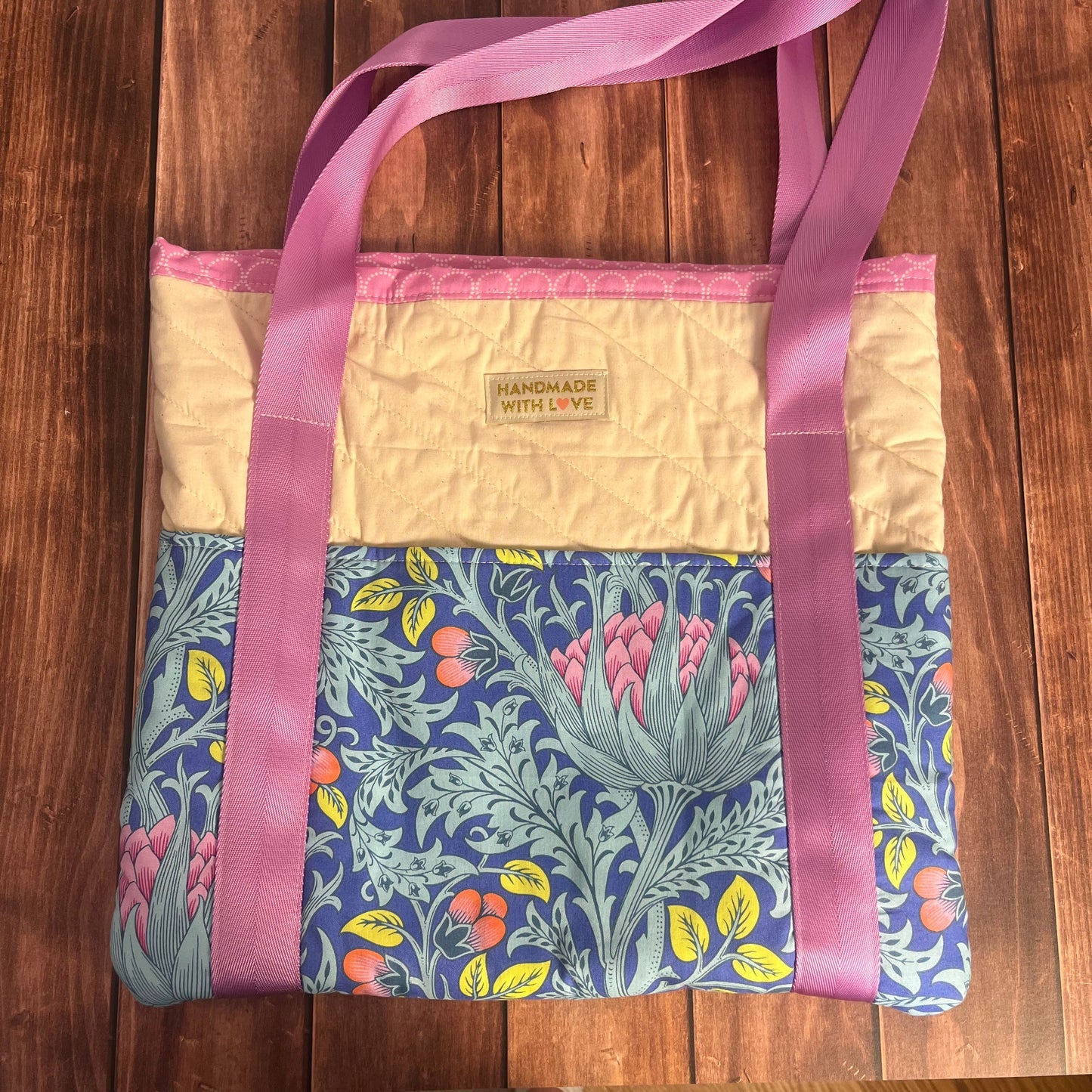 Handmade Quilted Tote Bag – One of a Kind
