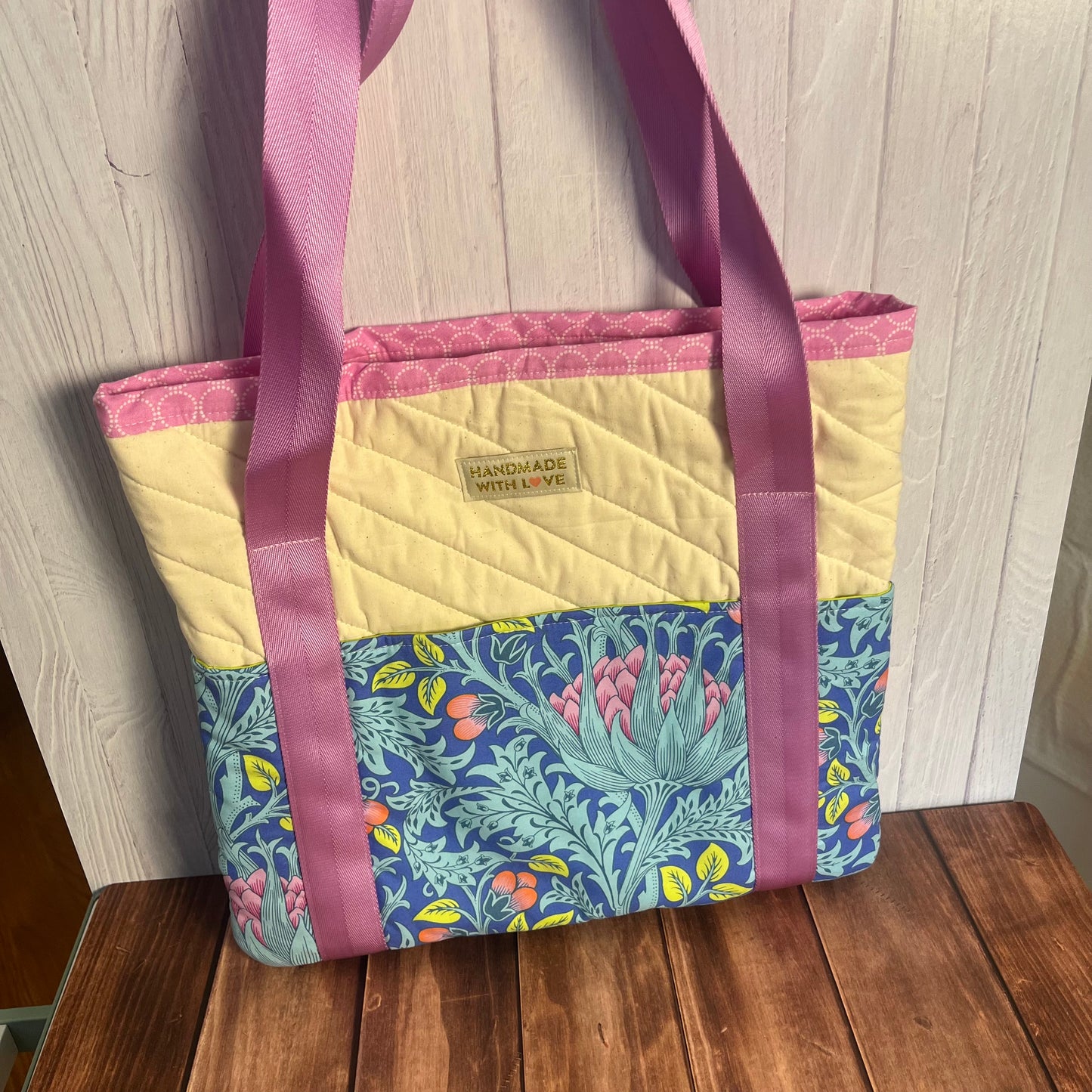 Handmade Quilted Tote Bag – One of a Kind
