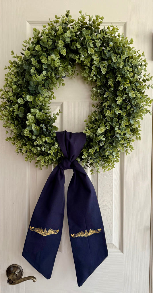 Gold Dolphin Insignia Wreath Sash