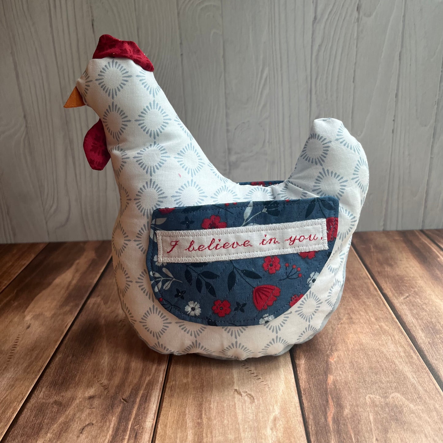 Encouragement Chicken in Bright Americana