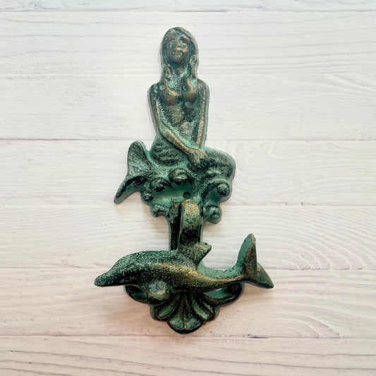 Mermaid and Dolphin Cast Iron Door Knocker