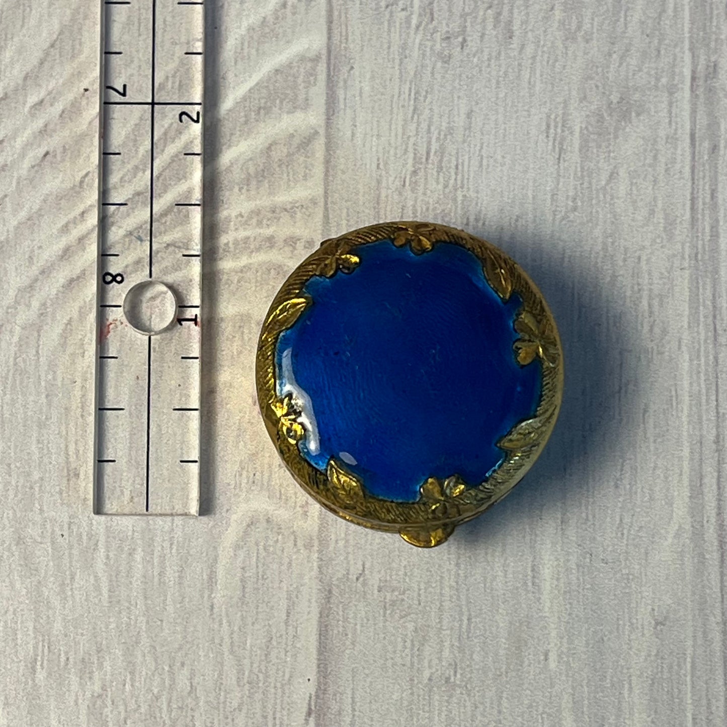 Vintage Gilt &amp; Enamel Trinket Box