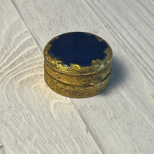 Vintage Gilt &amp; Enamel Trinket Box