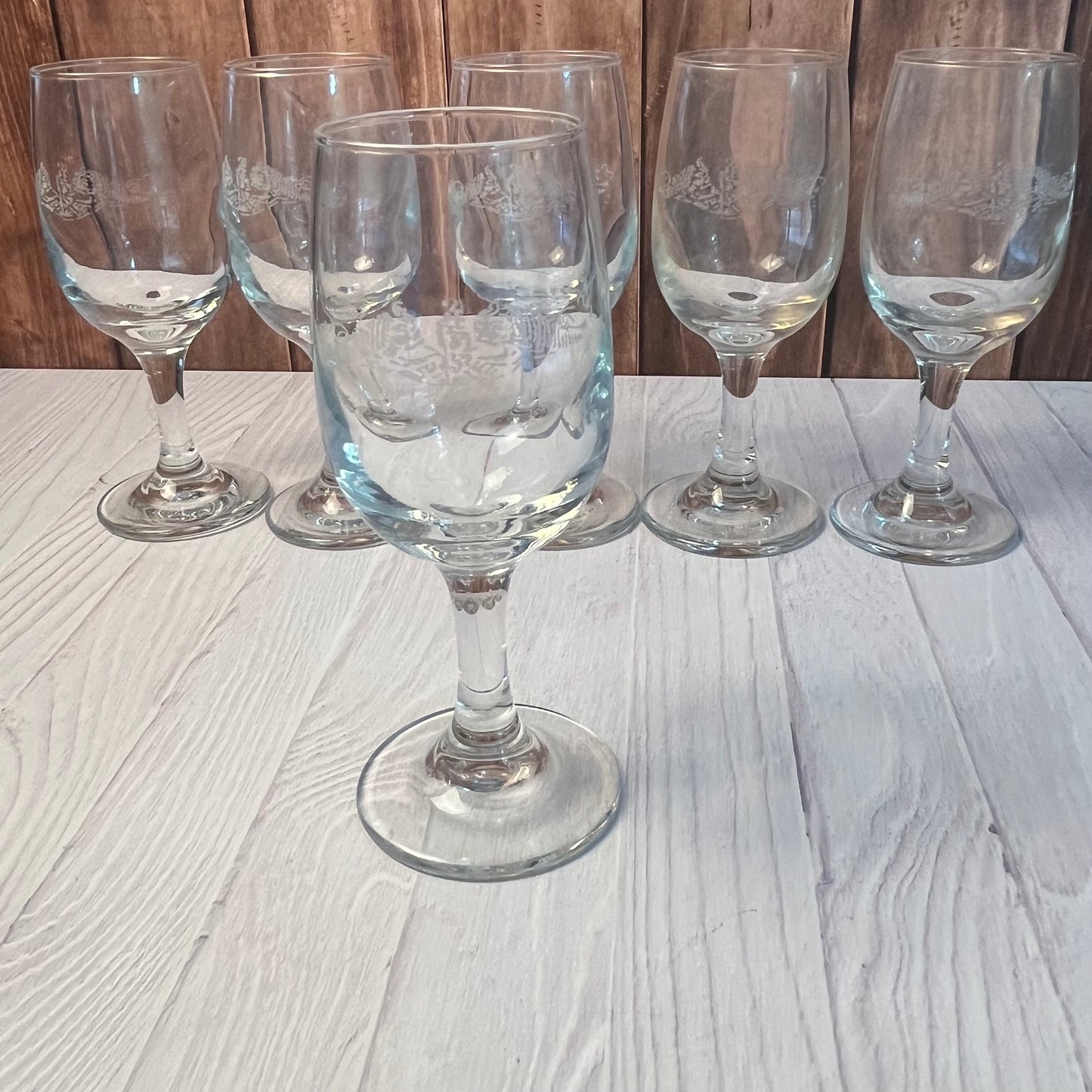 Set of Six Submarine Dolphin Wine Glasses