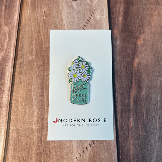 Bloom Where You Are Planted Enamel Pin