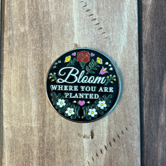 Bloom Where You're Planted - Military Spouse Challenge Coin