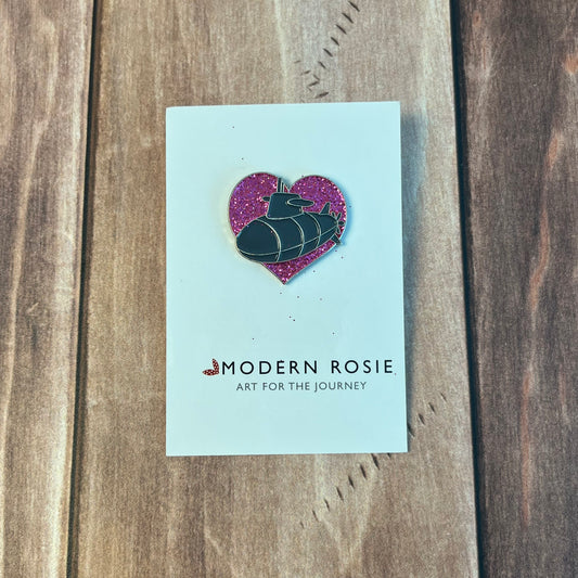 Submarine Heart Enamel Pin