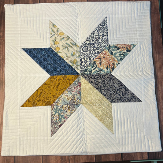 Quilted Throw Pillows - Set of Two - Patchwork Star Victoria