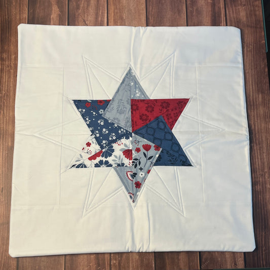 Quilted Throw Pillow - Americana Star (1)