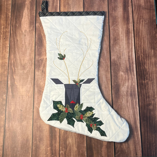 Quilted Christmas Stocking – Reindeer