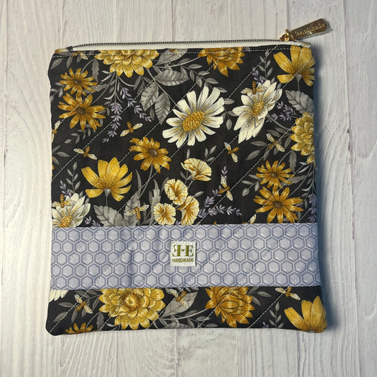 Kindle Sleeve - Bees in the Lavender (wide darker version)