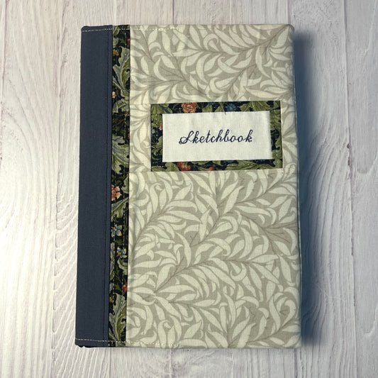 Fabric Covered Sketchbook  - Victoria's Stripe