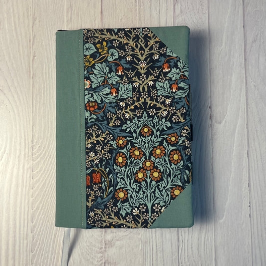 Fabric Covered Sketchbook  - Vintage Garden Teal