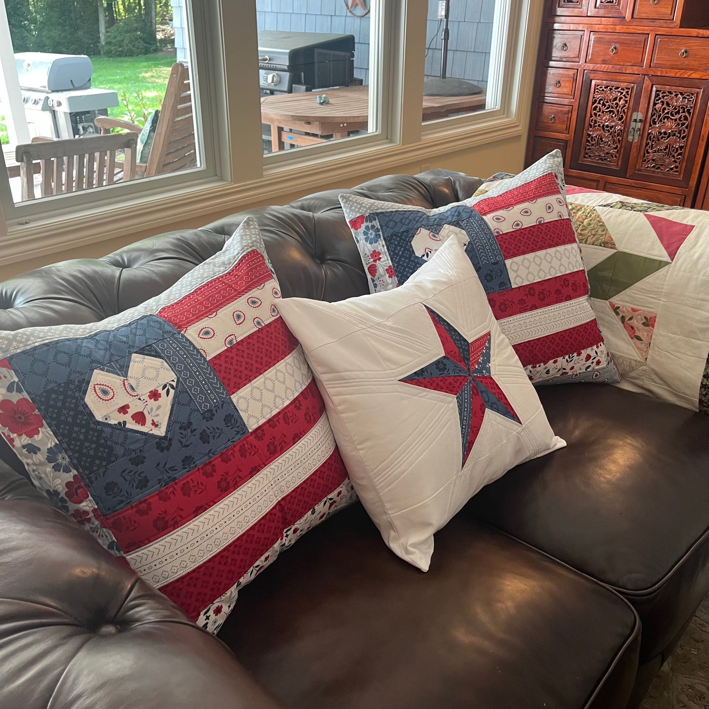 Quilted Throw Pillow - Americana Flag (2)