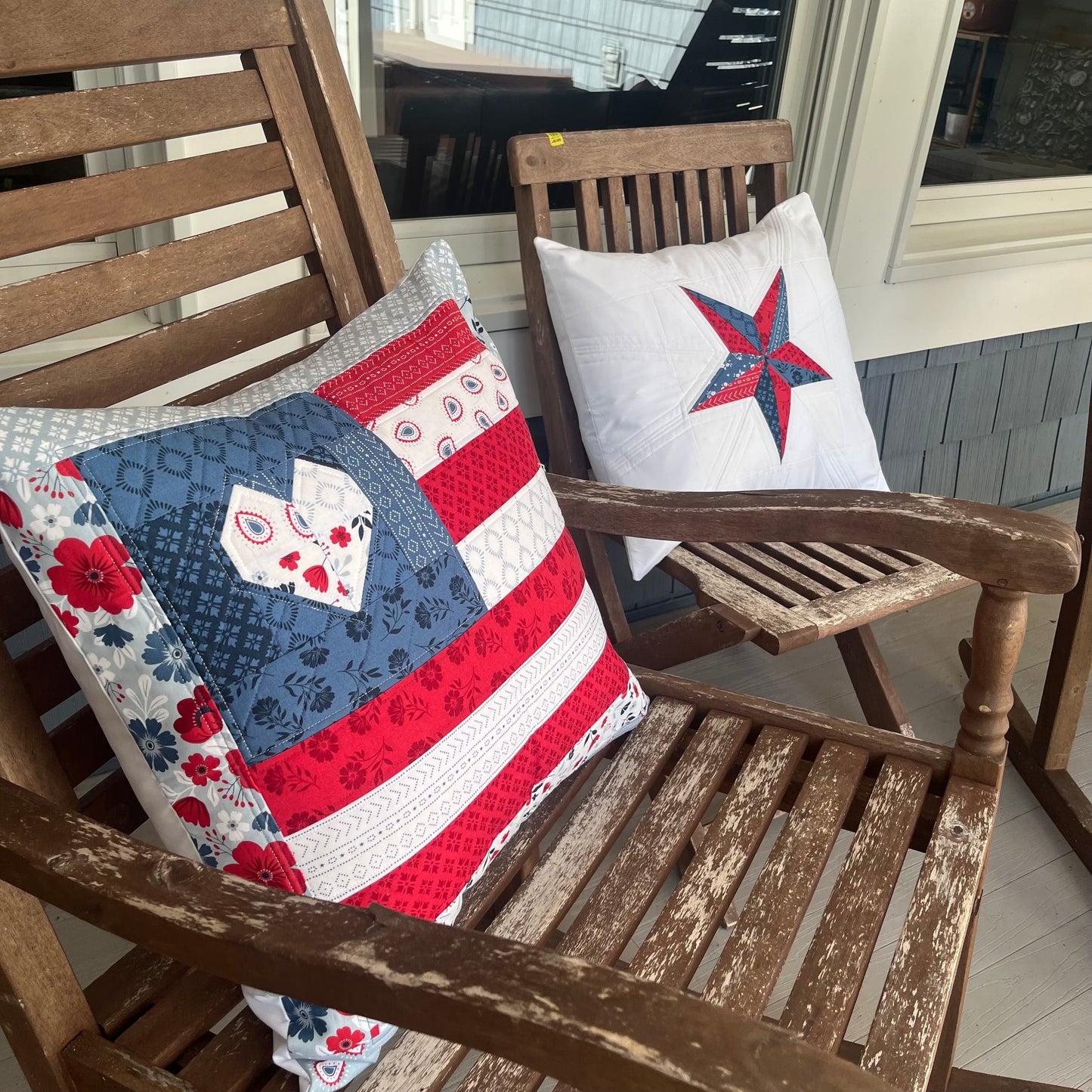 Quilted Throw Pillow - Americana Flag (2)