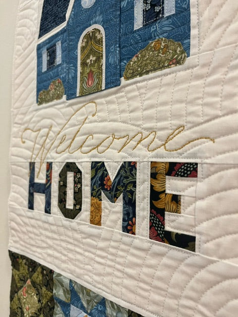 Welcome Home Quilted Wall Hanging - Blue Victoria