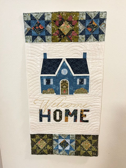 Welcome Home Quilted Wall Hanging - Blue Victoria