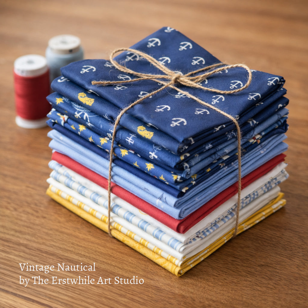 Vintage Nautical Fat Quarter Bundle – 24 Pieces