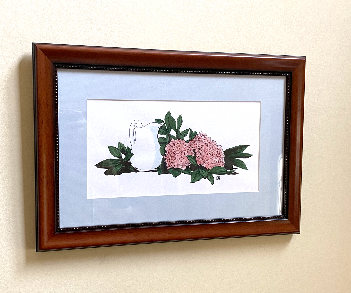 Pitcher and Peonies - Original Framed Artwork