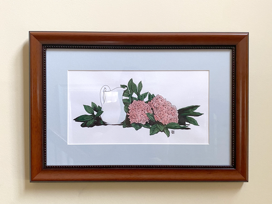 Pitcher and Peonies - Original Framed Artwork